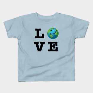 LOVE Earth Smile Global Warming Fight Kids T-Shirt